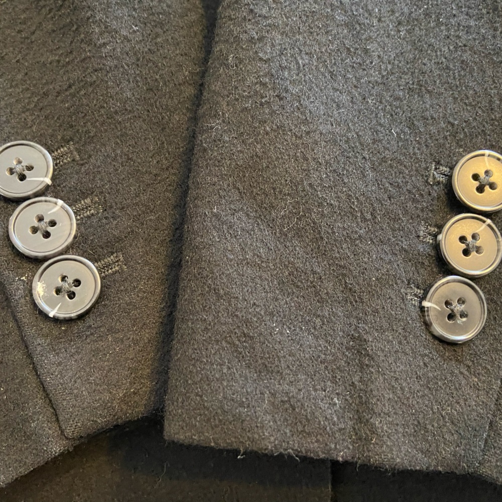 Vintage Lands' End Women's Wool Cashmere Blazer Black Size 18 Tailored Career - Picture 7 of 7